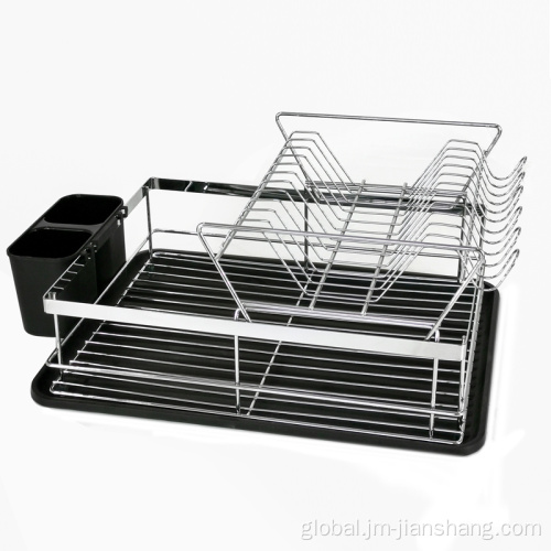 2 Tier Dish Drainer Double Layer Stainless Steel Dish Drying Rack Manufactory
